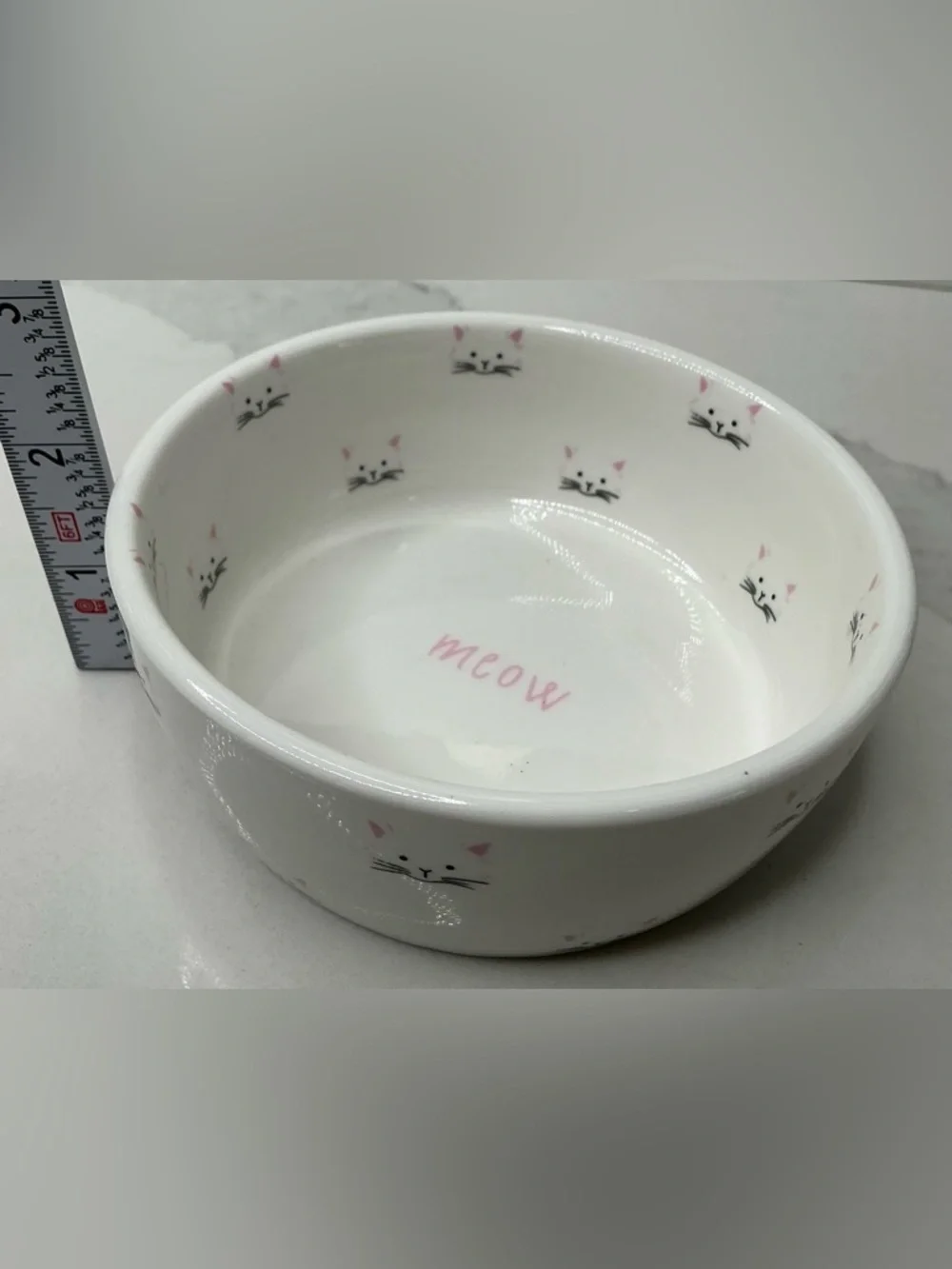 Teacup's Diner Cat Dish Ceramic Kitty 